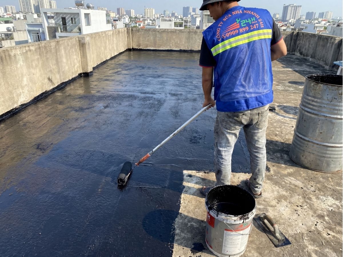 Chống thấm sân thượng bằng nhựa đường